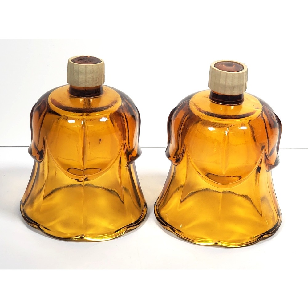 Vintage Votive Cups Peg Candles Amber Glass Home Interiors Qty of 2 New Grippers